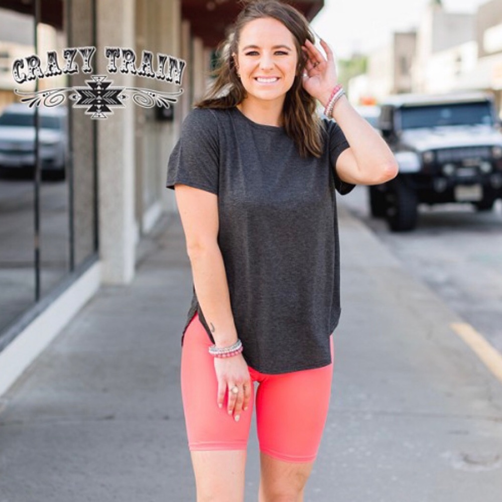 •Crazy Train BIKER BABE 2.0 Short NEON Coral•